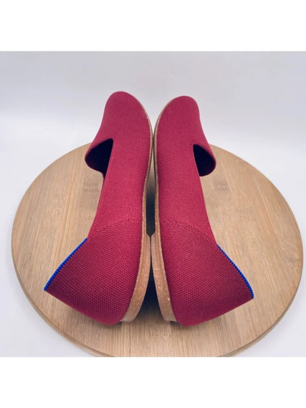 Rothy's The Flat Shoes Womens 12 42 Burgundy Knit Comfort Ballet Flats
